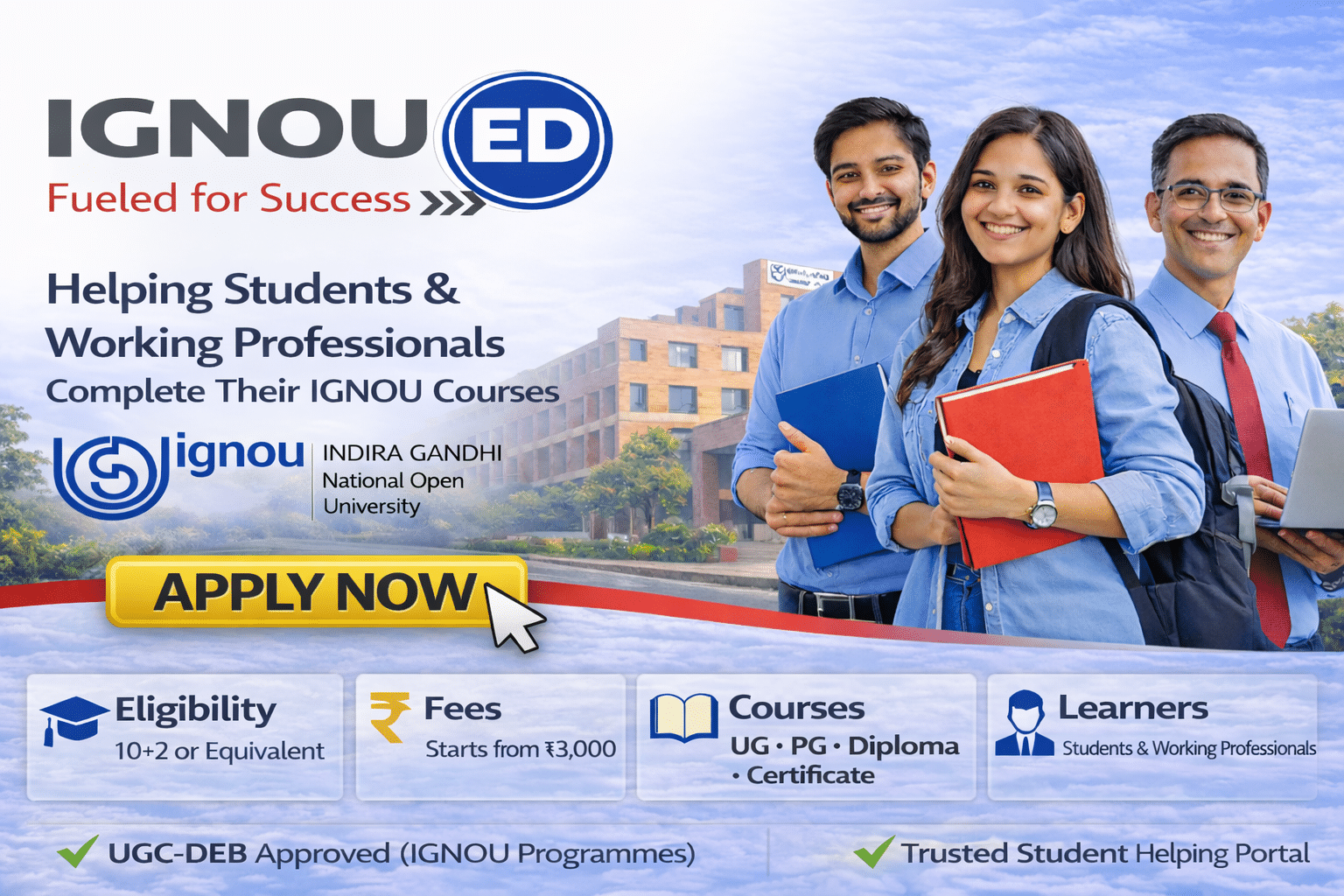 IGNOUED – IGNOU Student Help Portal homepage banner