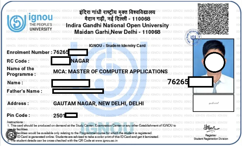 IGNOU Student ID Card