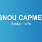 ignou-capmer-assignments