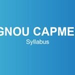 ignou-capmer-syllabus