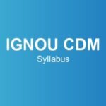 ignou-cdm-syllabus