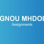 ignou-mhdol-assignments
