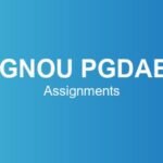 ignou-pgdab-assignments