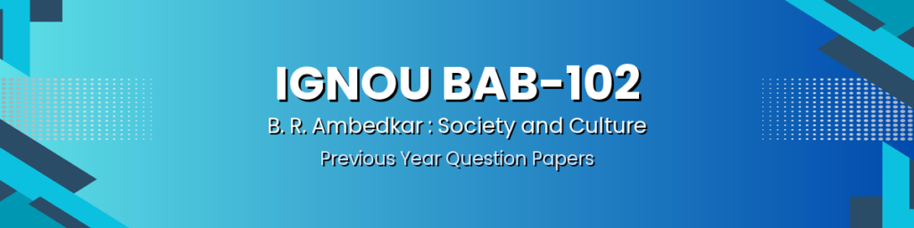 IGNOU BAB-102 Previous Year Question Papers – Download TEE Papers