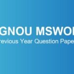 IGNOU MSWOL Previous Year Question Papers – Download June & December TEE